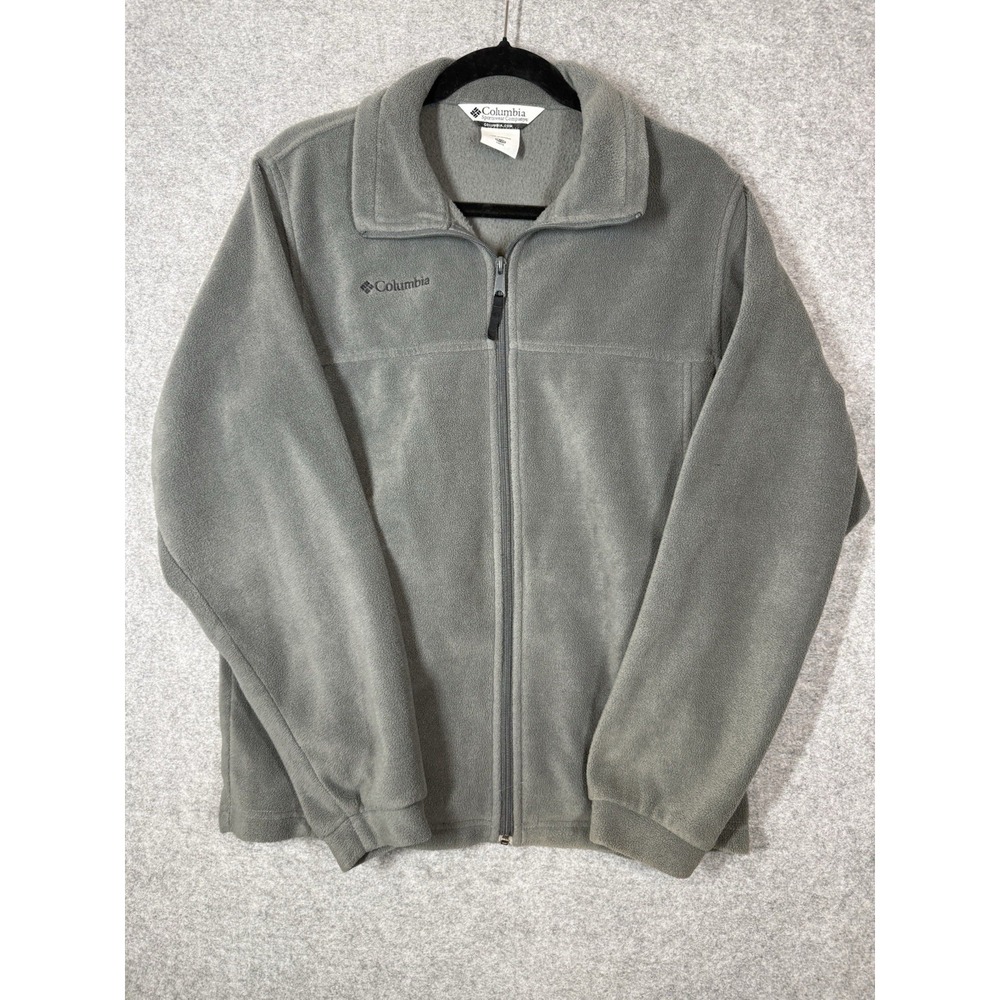 Columbia Youth XL 18/20 Gray Fleece Jacket Full Zip Boys Girls Outdoor